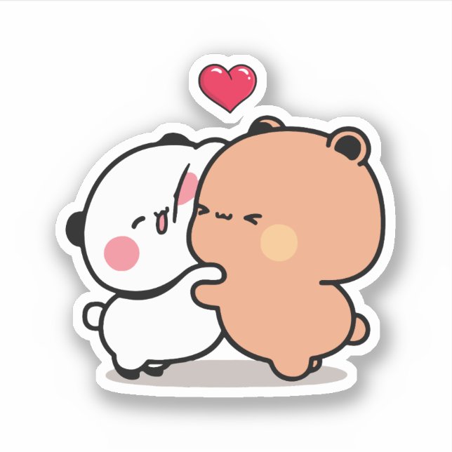 Panda bear, bubu and dudu hugs love (Front)