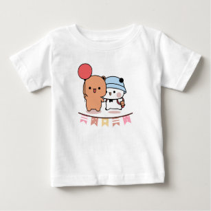 PANDA BEAR, bubu and dudu hugs love balloon Baby T-Shirt