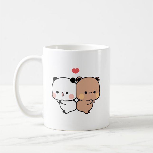 Panda bear, bubu and dudu love coffee mug (Left)