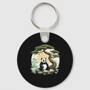 Panda Bear Buddha Zen Yoga Meditation Idea  Keychain