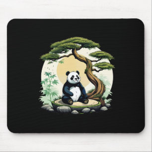 Panda Bear Buddha Zen Yoga Meditation Idea Mouse Pad