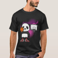 Panda Bear Bysketbyll Player Animal Lover Hoops Dr