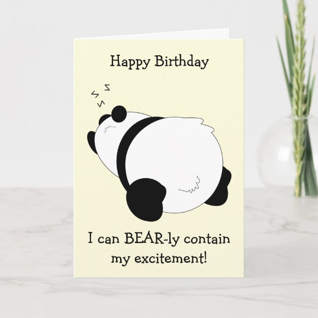 Panda Bear Carte d'anniversaire humoristique (Devant)