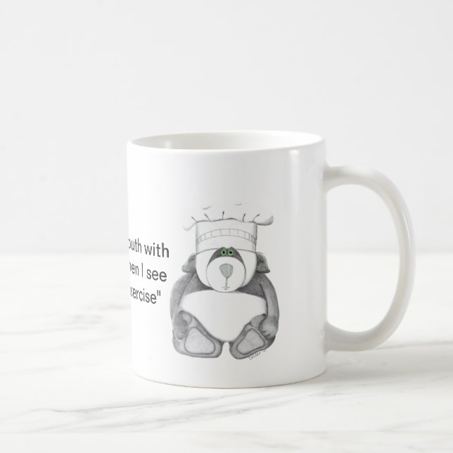 Panda Bear Chef Chocolate Coffee Mug (Right)