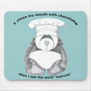 Panda Bear Chef Chocolate Mouse Pad