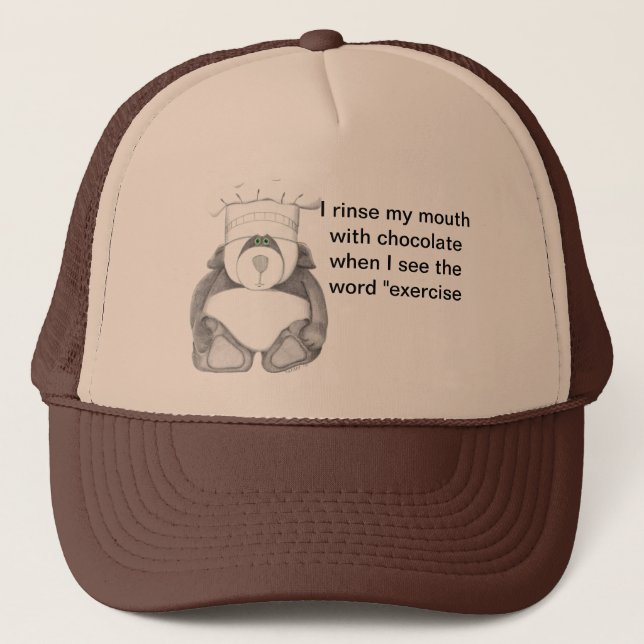 Panda Bear Chef Chocolate Trucker Hat (Front)