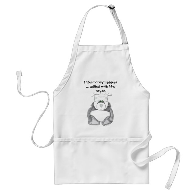 Panda Bear Chef Like Honey Badgers Standard Apron (Front)