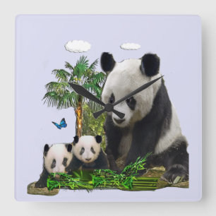 Panda bear clock