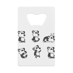 Panda bear credit card bottle opener