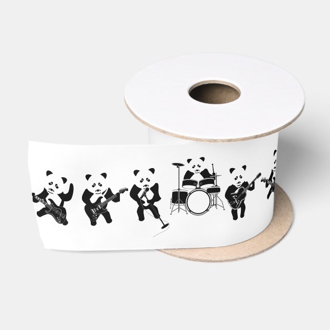 Panda Bear Cute Band Satin Ribbon (Spool)