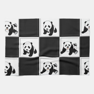 Panda Bear Design Kitchen Towel