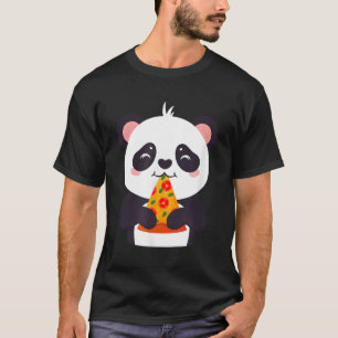 Panda Bear Eating Pizza T-Shirt