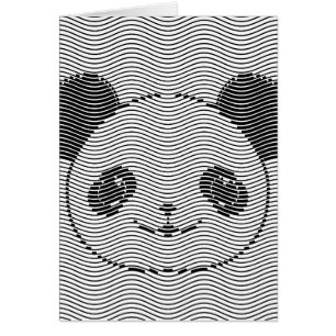 Panda Bear Face On Wave Pattern