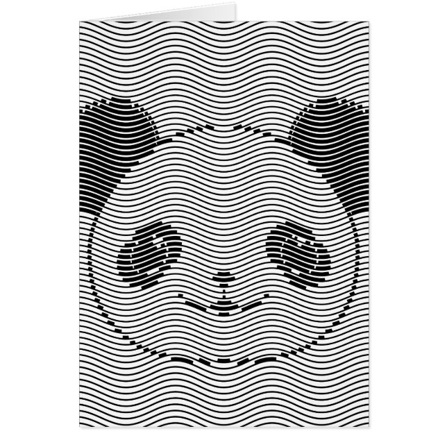 Panda Bear Face On Wave Pattern (Front)