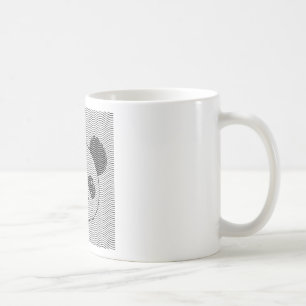 Panda Bear Face On Wave Pattern Coffee Mug