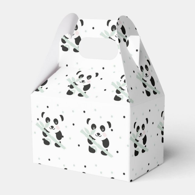 Panda Bear Favor Box (Front Side)