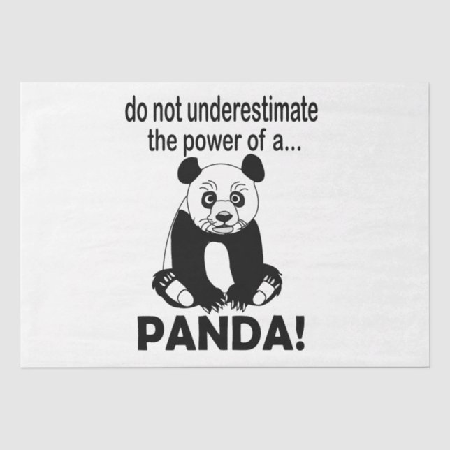 Panda Bear Funny Cute Panda Tissue Paper (Front)