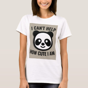 PANDA BEAR GIRLS WOMENS CUTE FUNNY T-SHIRTS