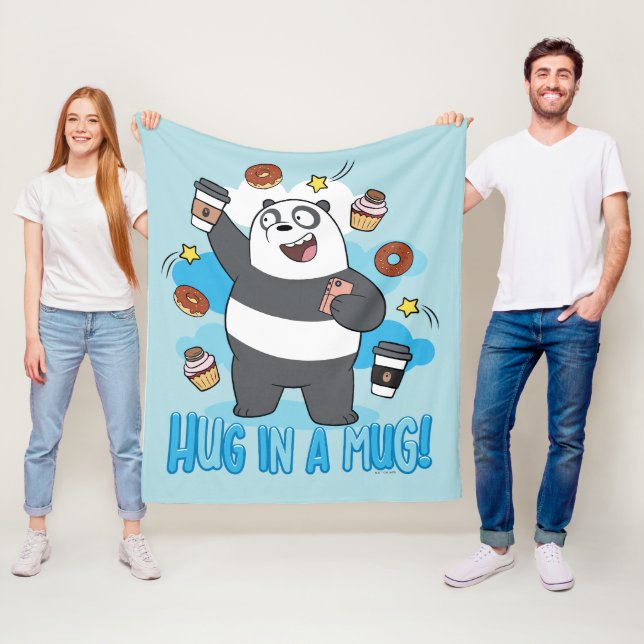 Panda Bear - Hug in a Mug! Fleece Blanket (In Situ)