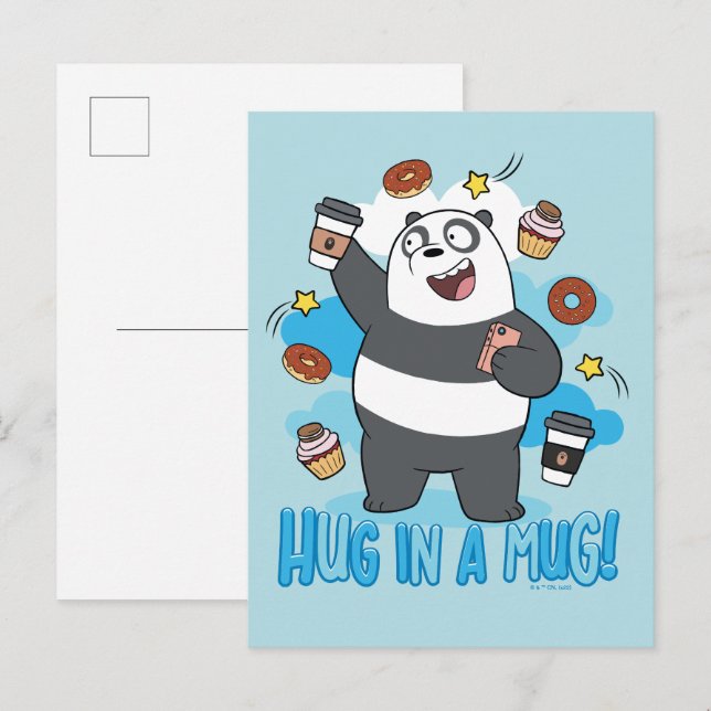 Panda Bear - Hug in a Mug! Postcard (Front/Back)