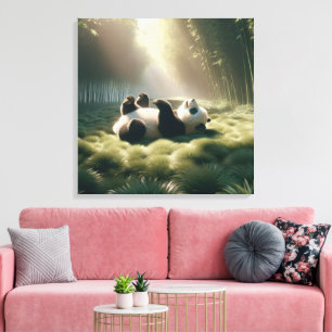 Panda Bear In Sunshine  Canvas Print