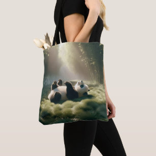 Panda Bear In Sunshine Tote Bag