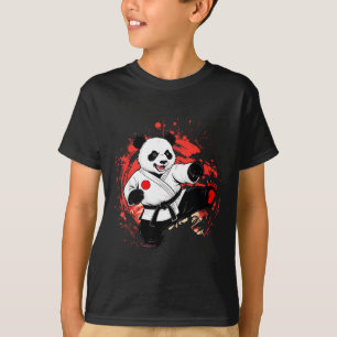 Panda Bear Karate Kickboxing Kung Fu Taekwondo T-Shirt