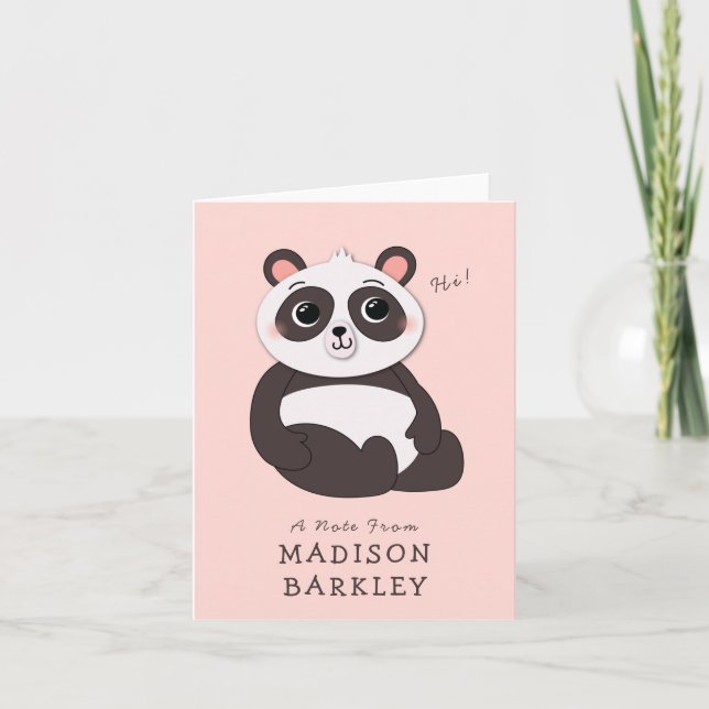 Panda Bear Kid's mignon Cartes stationnaires (Devant)
