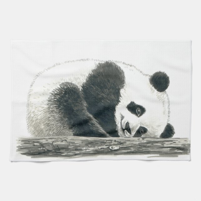 Panda bear kitchen towel (Horizontal)