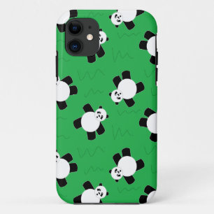 Panda bear laying on grass iPhone 11 case