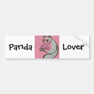Panda Bear Love Bumper Sticker