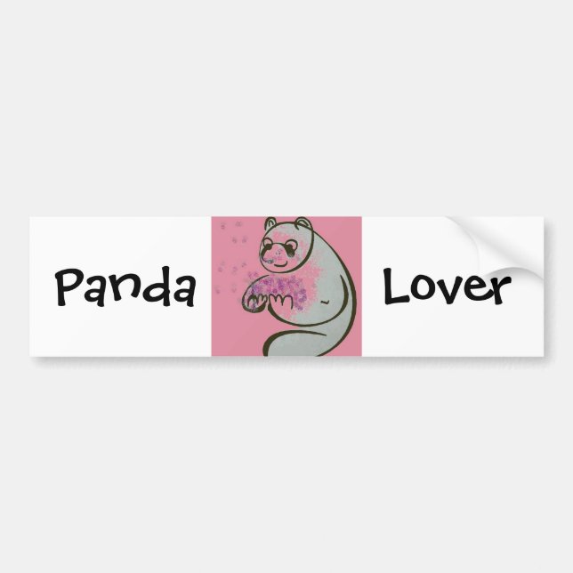 Panda Bear Love Bumper Sticker (Front)