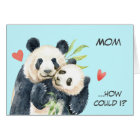 Panda Bear Love Carte de la Fête de la Mère