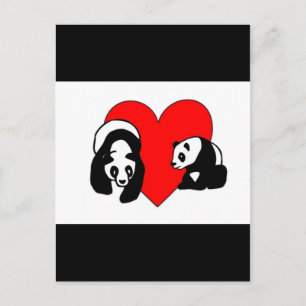 Panda Bear Love Postcard