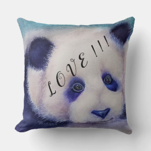 PANDA BEAR LOVE THROW PILLOW