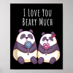 Panda Bear Lover Boyfriend Girlfriend Valentines D Poster