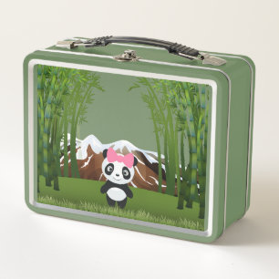 Panda Bear Metal Lunch Box