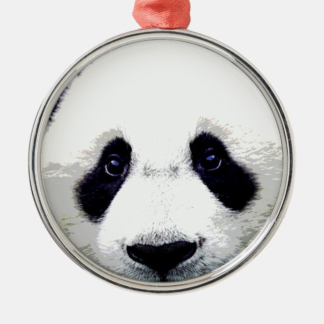Panda Bear Metal Ornament (Front)