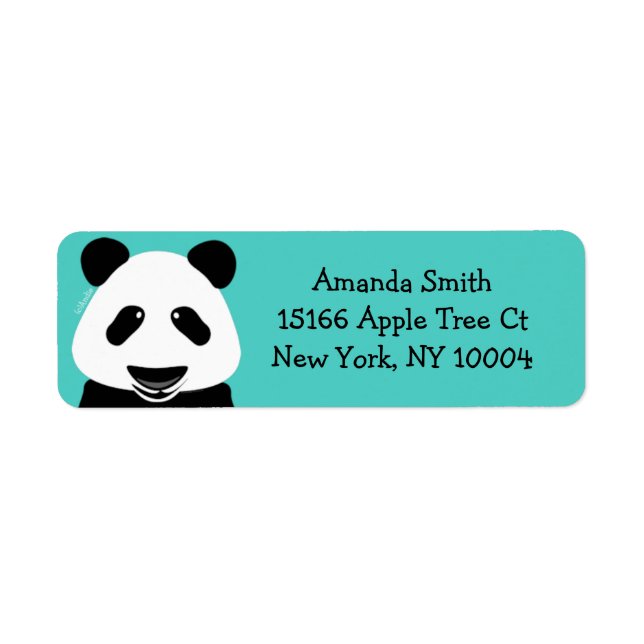 Panda Bear Modern Teal (Front)