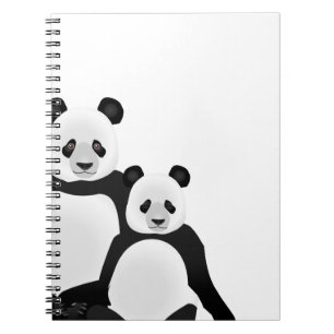 Panda Bear Mom and Cub Notebook