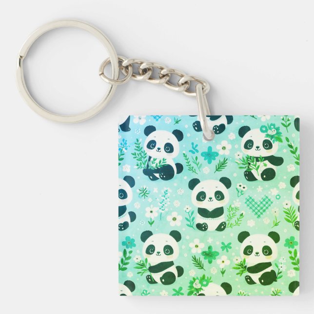 Panda Bear Motif Vert Imprimer (Devant)
