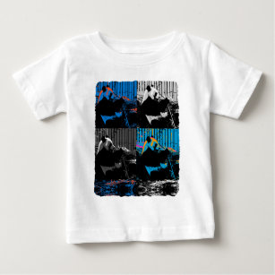 Panda Bear Multi-panel Modern Art Design Baby T-Shirt