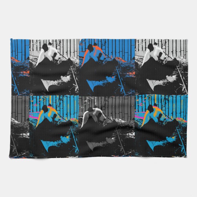 Panda Bear Multi-panel Modern Art Design Kitchen Towel (Horizontal)