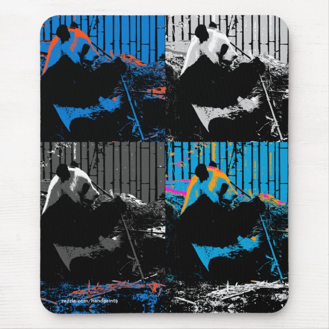 Panda Bear Multi-panel Modern Art Design Mouse Pad (Front)