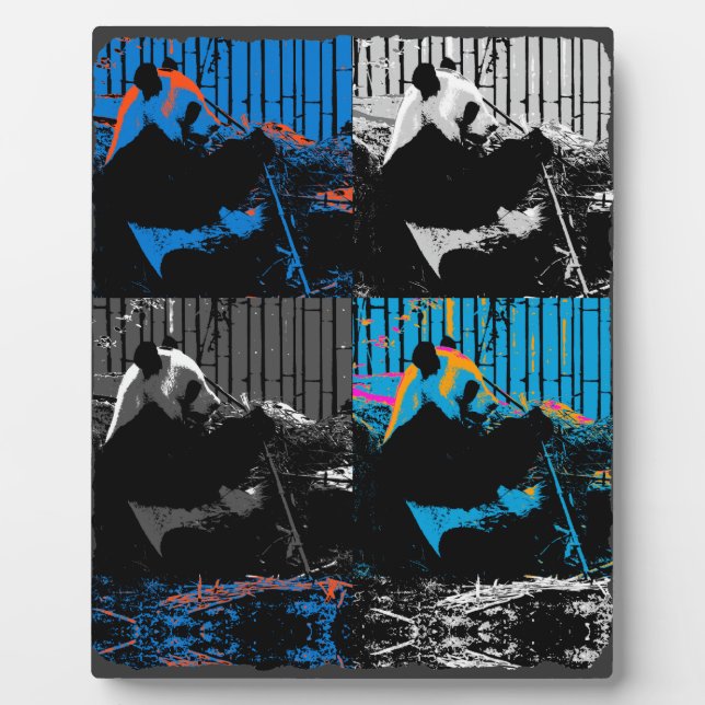 Panda Bear Multi-panel Modern Art Design Plaque (Front)