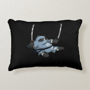 Panda Bear Ninja Karate Samurai Martial Arts Accent Pillow