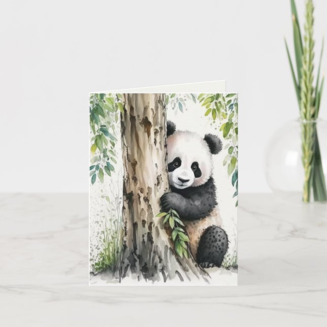 Panda Bear Note Card (Front)