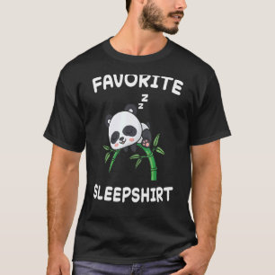 Panda Bear Pandas Nap Sleeping Sleep Pyjamas Pajam T-Shirt