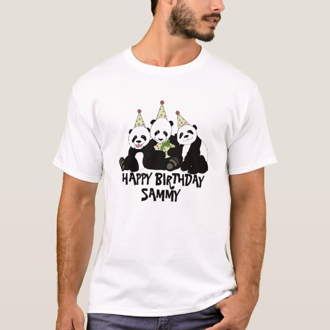 Panda Bear Party by Kindred Design T-Shirt (Front)