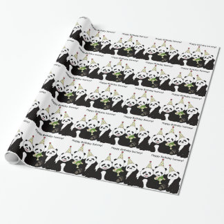Panda Bear Party by Kindred Design Wrapping Paper